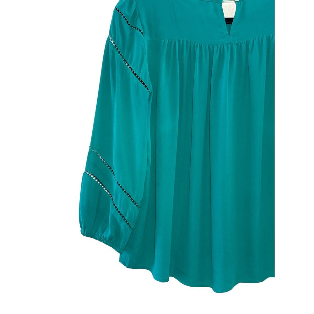 Ann Taylor Loft Turquoise 3/4 sleeve Blouse Womens size small - Picture 5 of 5
